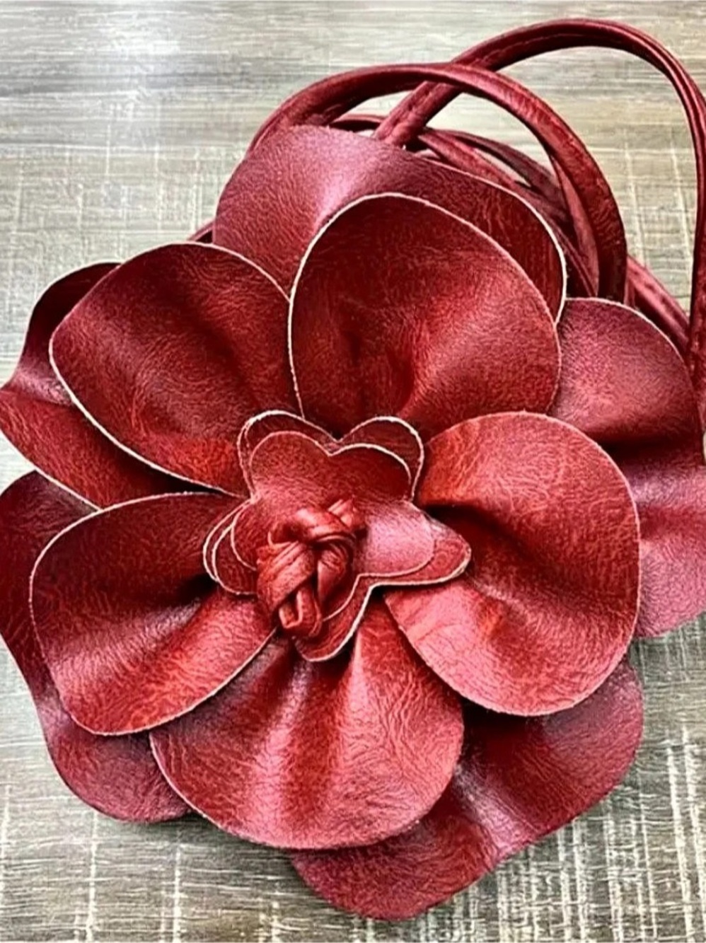 Red Floral Waist Belt